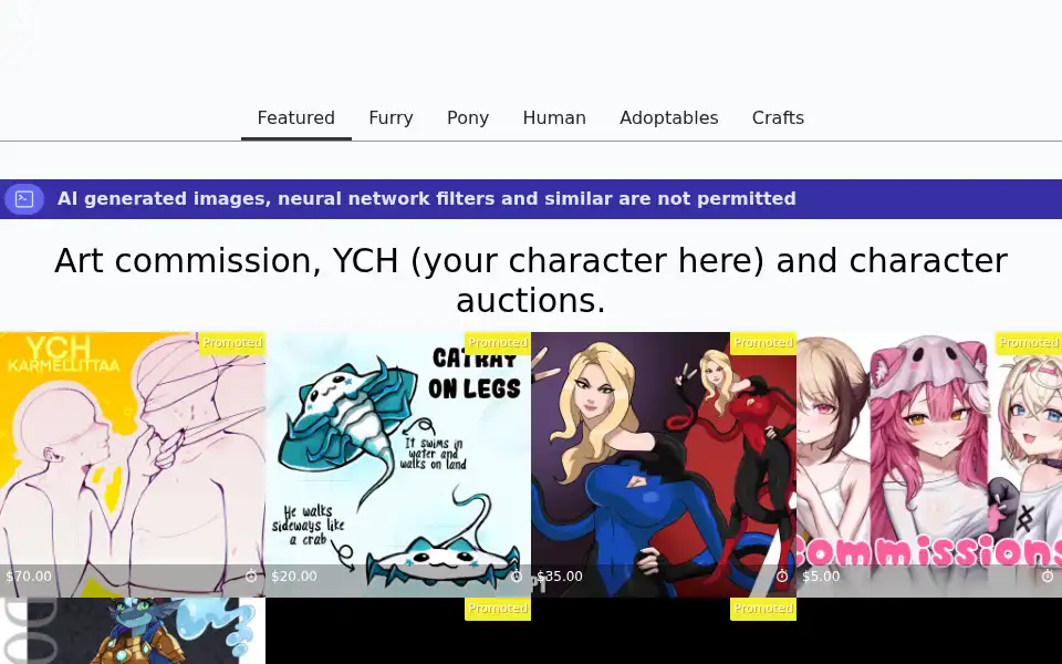 Screenshot of ych.commishes.com