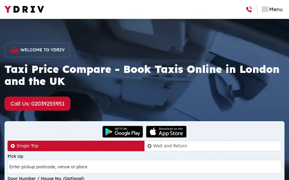Screenshot of ydriv.com