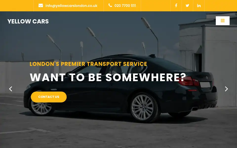 Screenshot of yellowcarslondon.co.uk