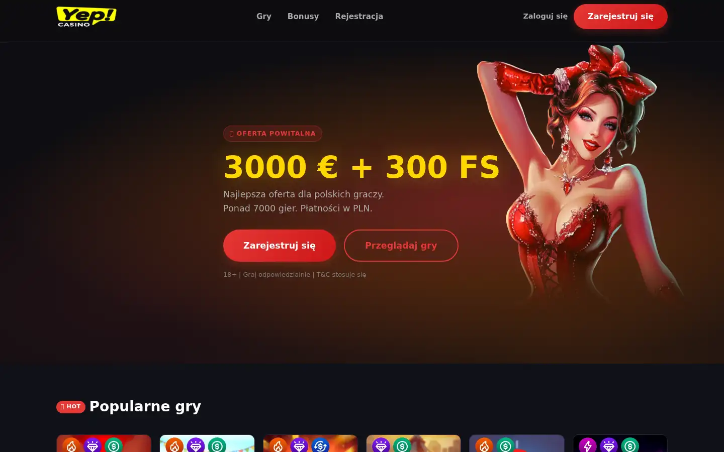 Screenshot of yepcasino.live
