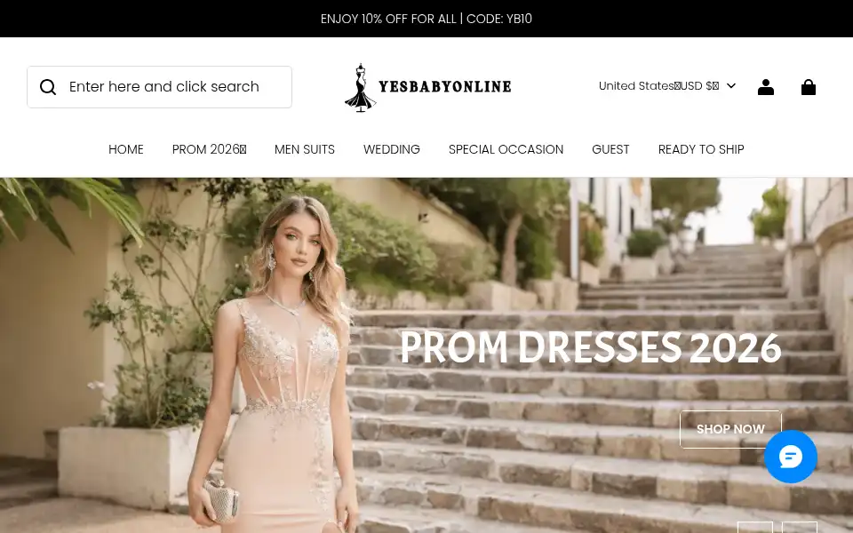 Screenshot of yesbabyonline.com