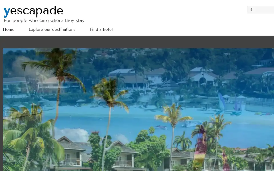 Screenshot of yescapade.com
