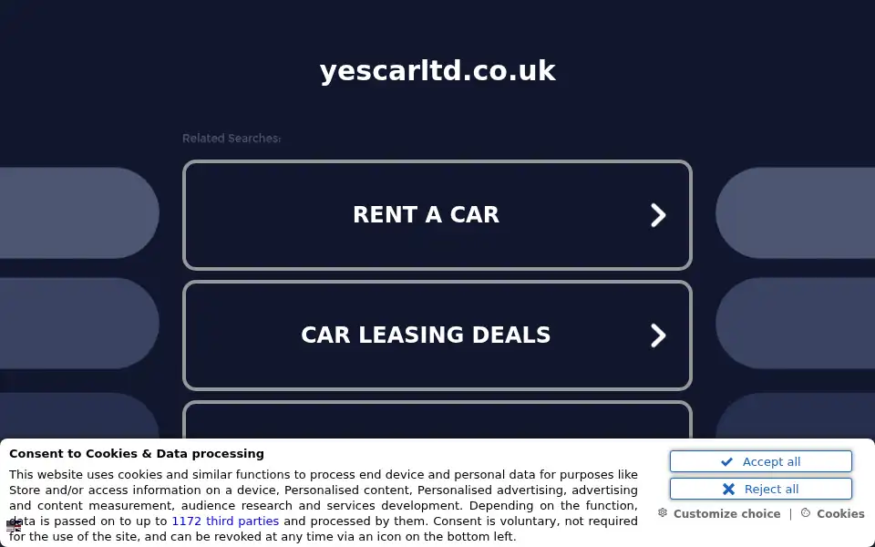 Screenshot of yescarltd.co.uk