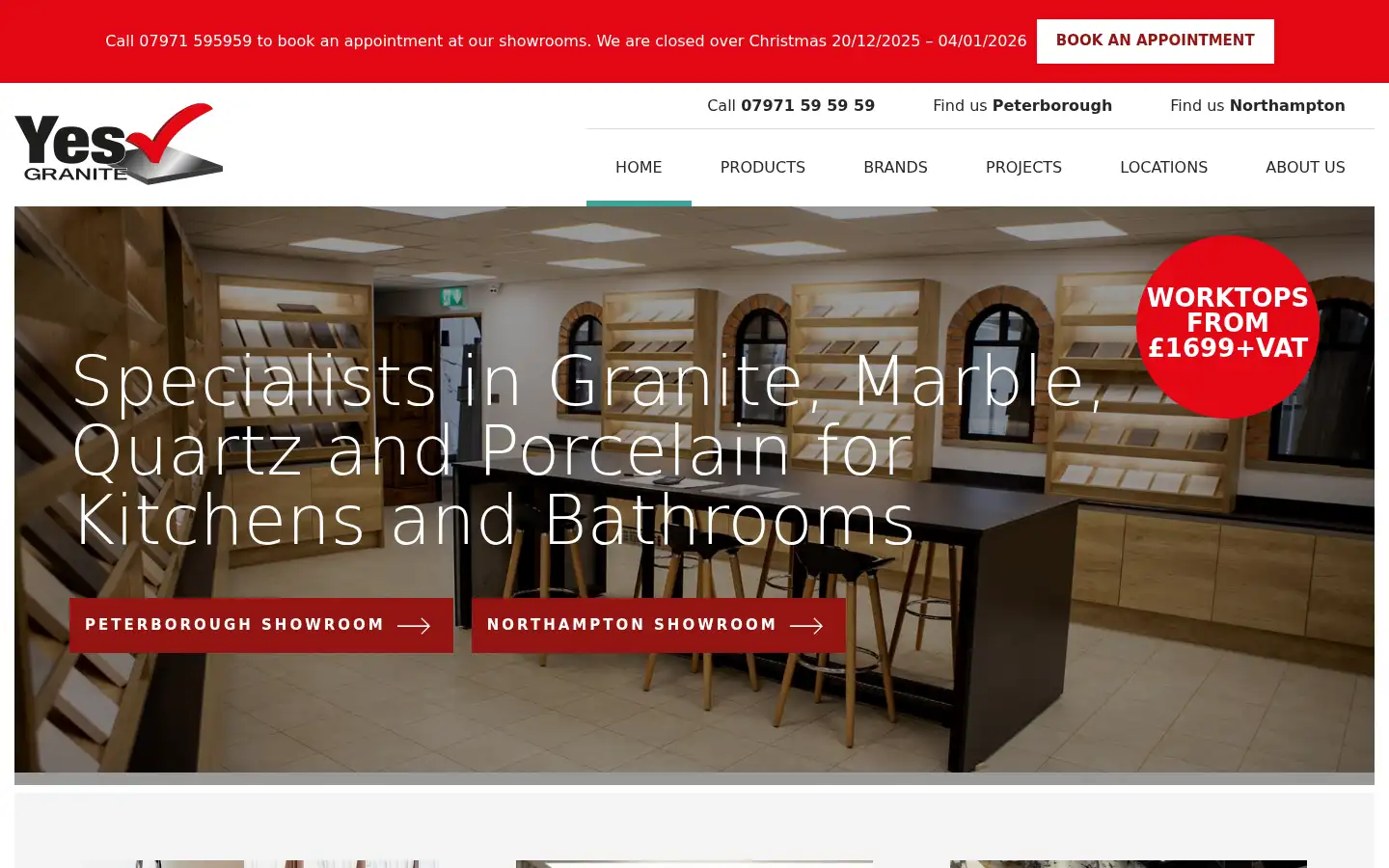 Screenshot of yesgranite.co.uk