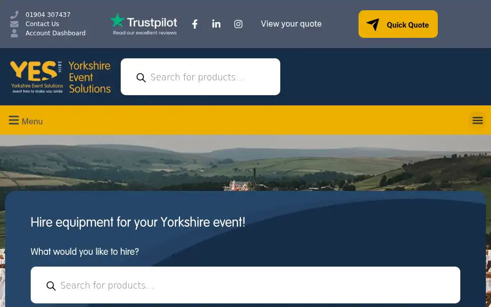 Screenshot of yeshire.uk