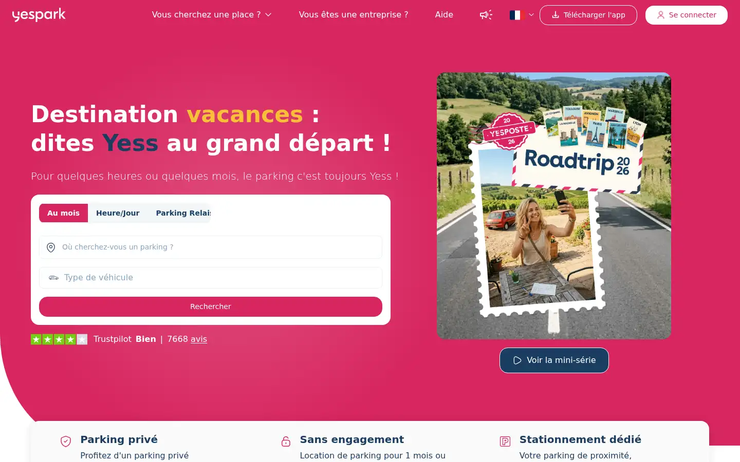 Screenshot of yespark.fr