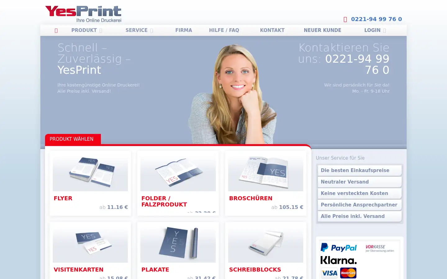 Screenshot of yesprint.eu