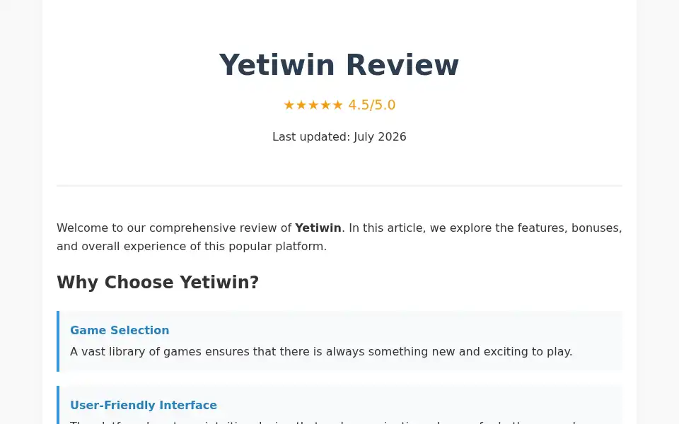 Screenshot of yetiwin.cc