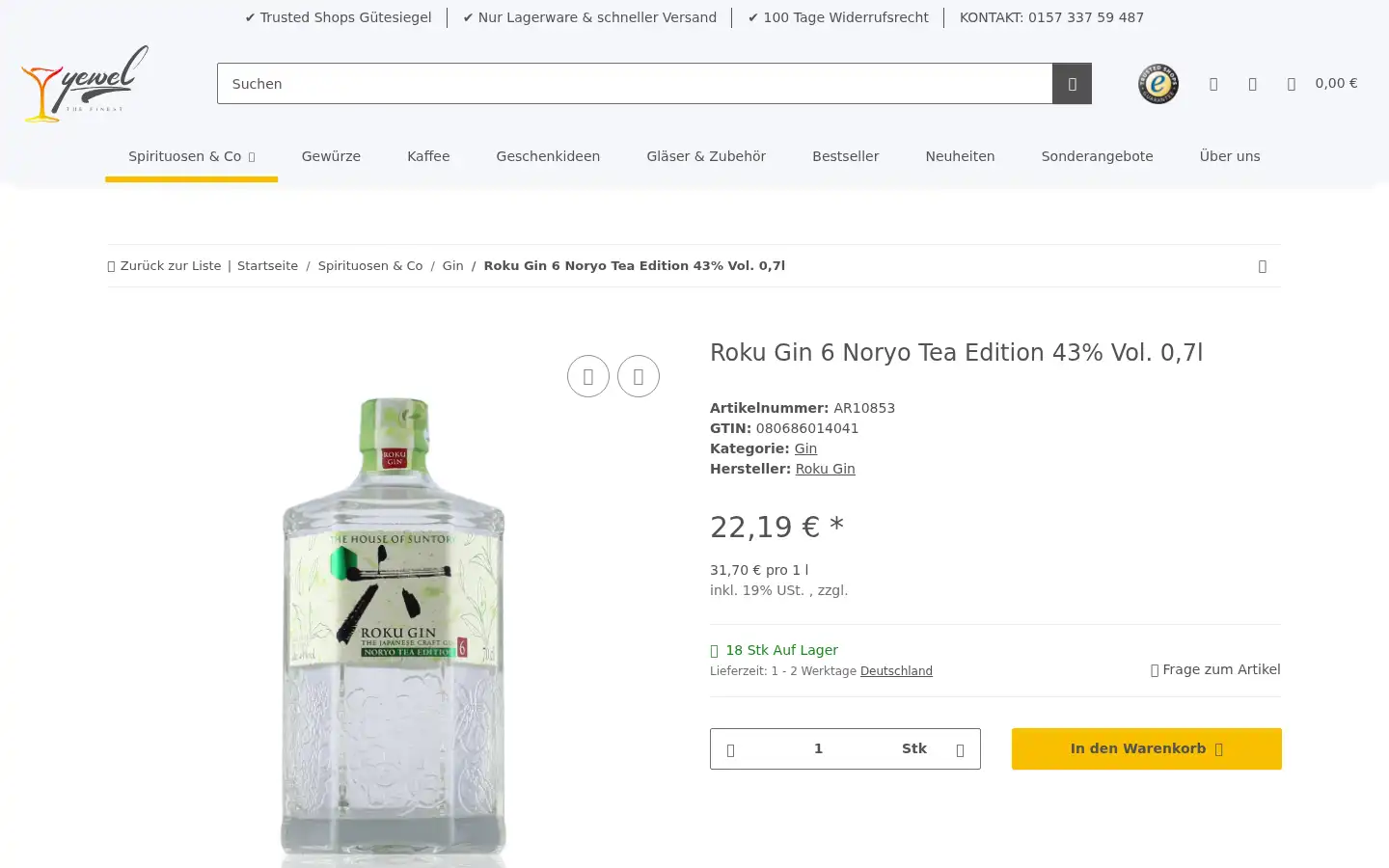Screenshot of yewel.de
