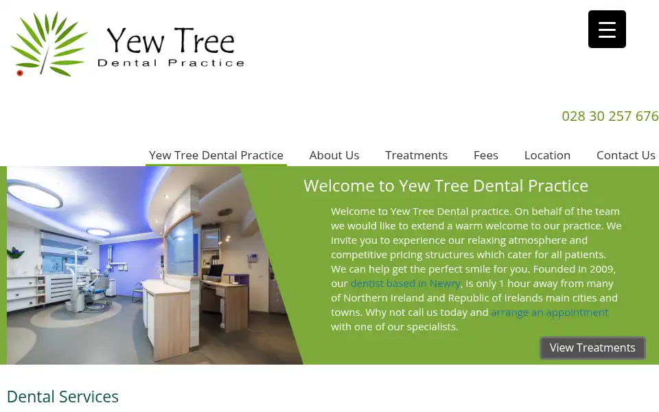 Screenshot of yewtreedentalpractice.co.uk