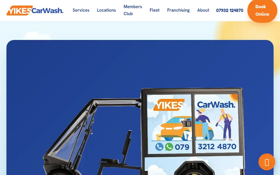 Screenshot of yikescarwash.co.uk