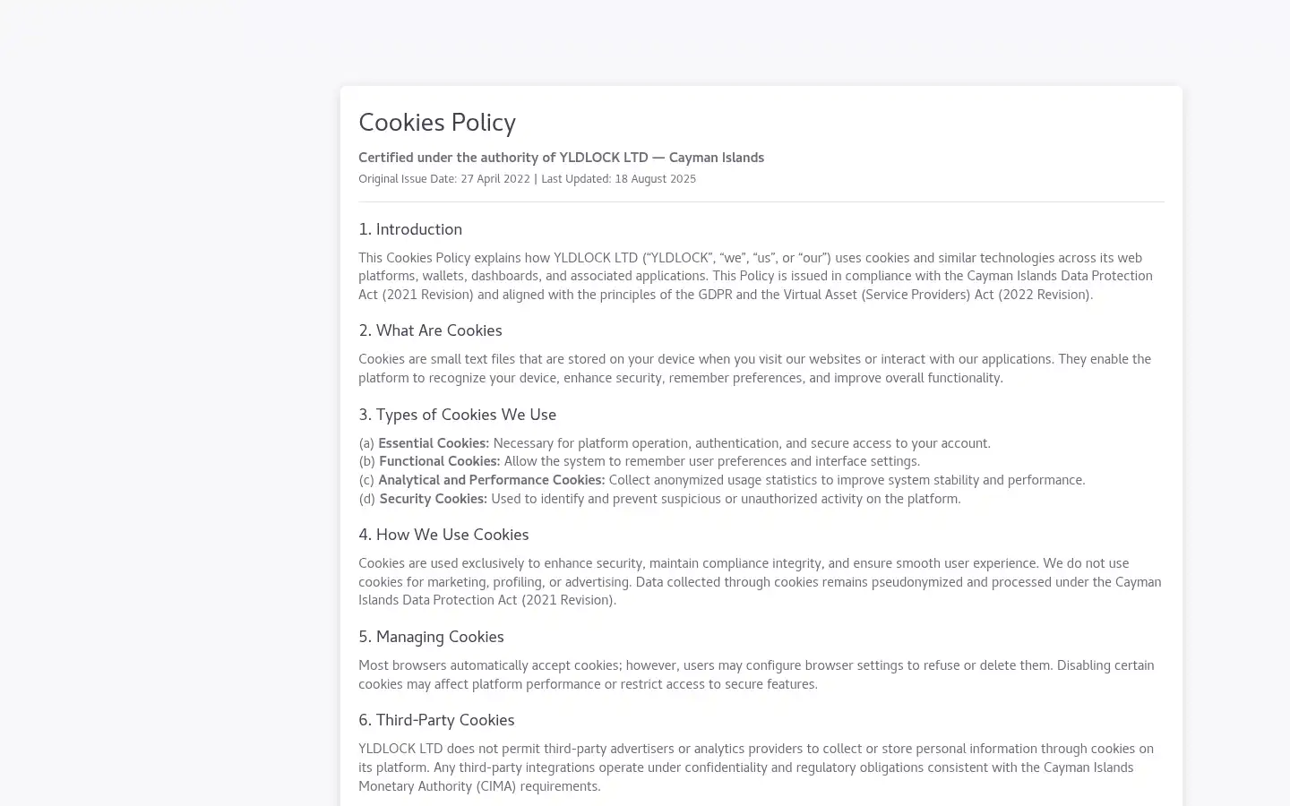 Screenshot of yldlock.com