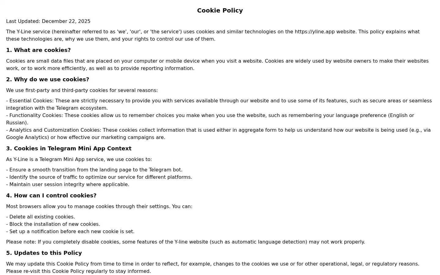 Screenshot of yline.app