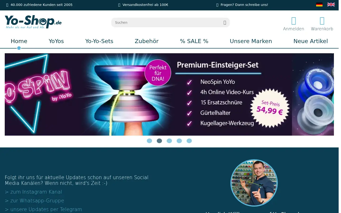 Screenshot of yo-shop.de