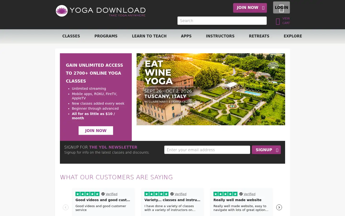 Screenshot of yogadownload.com