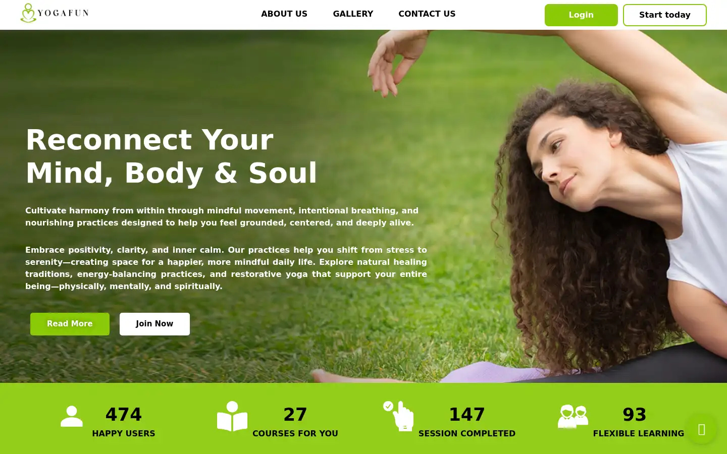 Screenshot of yogafun.co
