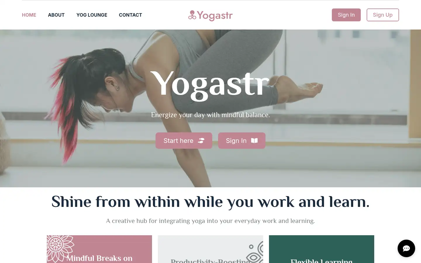 Screenshot of yogastr.com