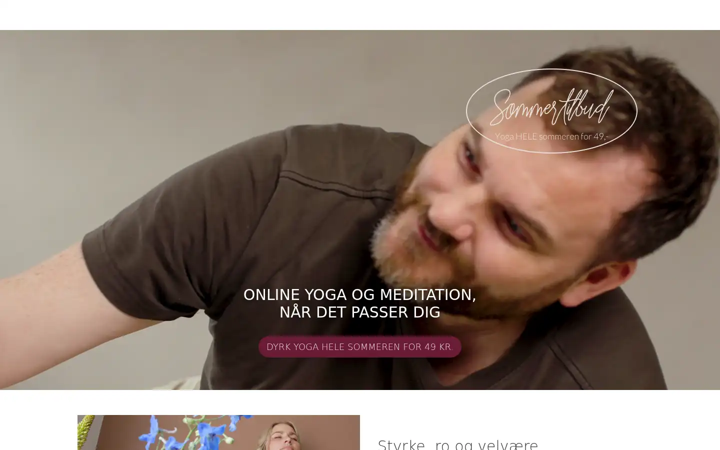 Screenshot of yogastream.dk