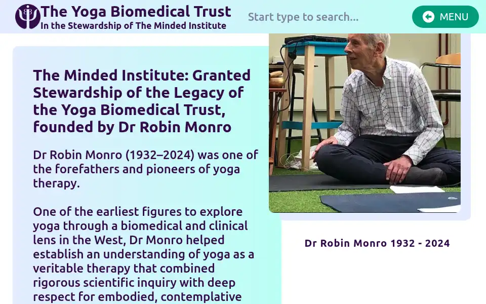 Screenshot of yogatherapy.org