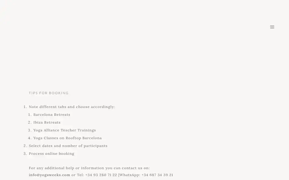 Screenshot of yogaweeks.com