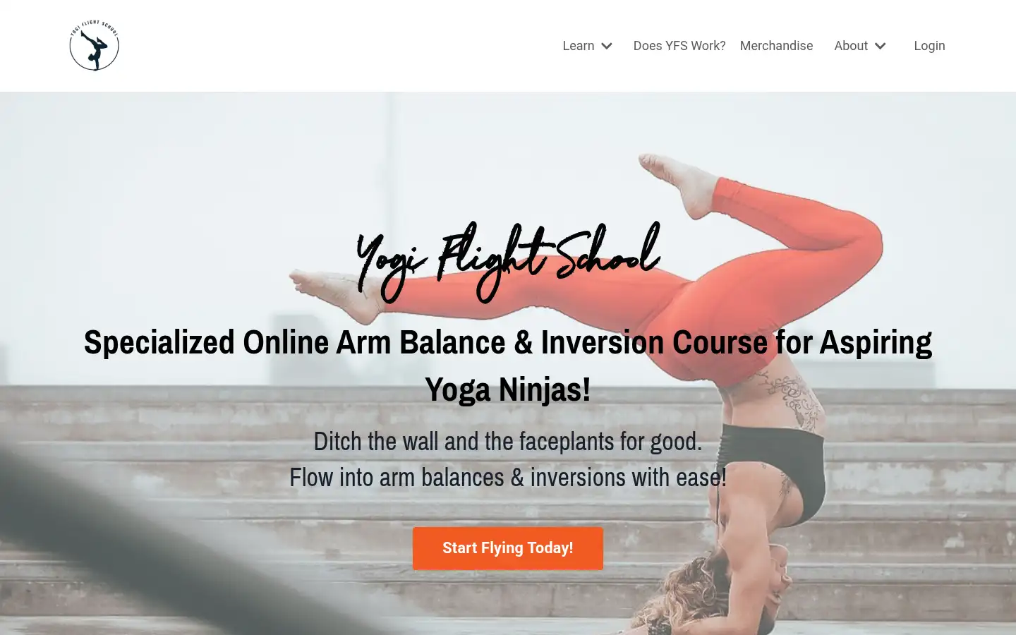 Screenshot of yogiflightschool.com