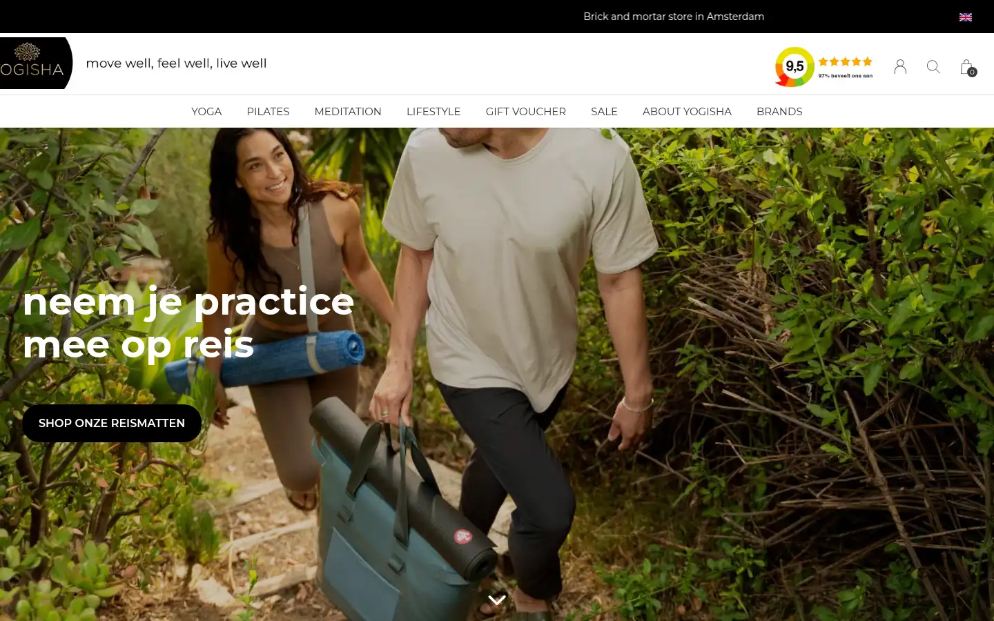 Screenshot of yogisha.nl