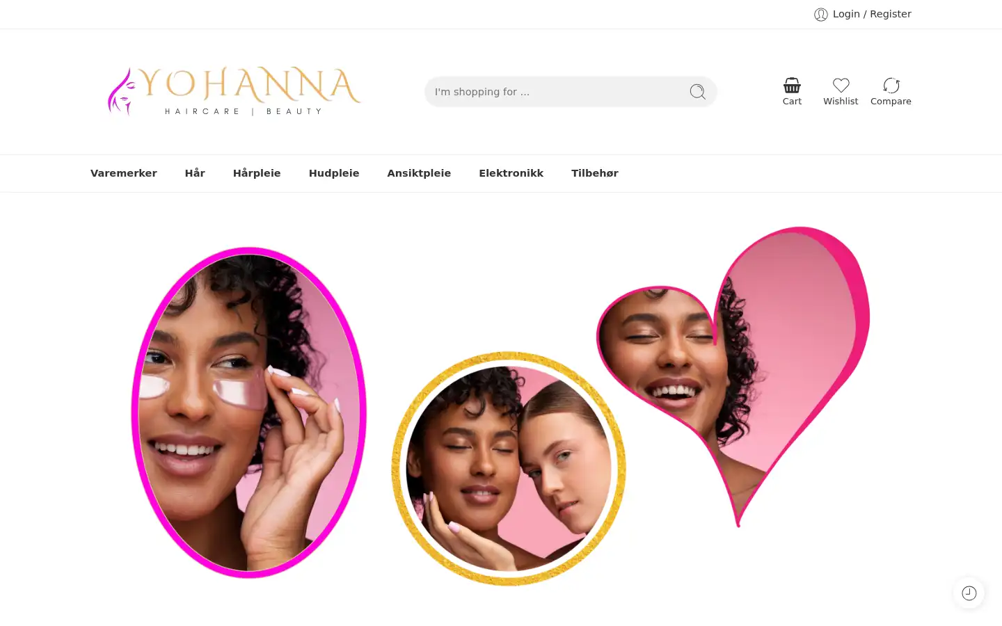 Screenshot of yohana.no