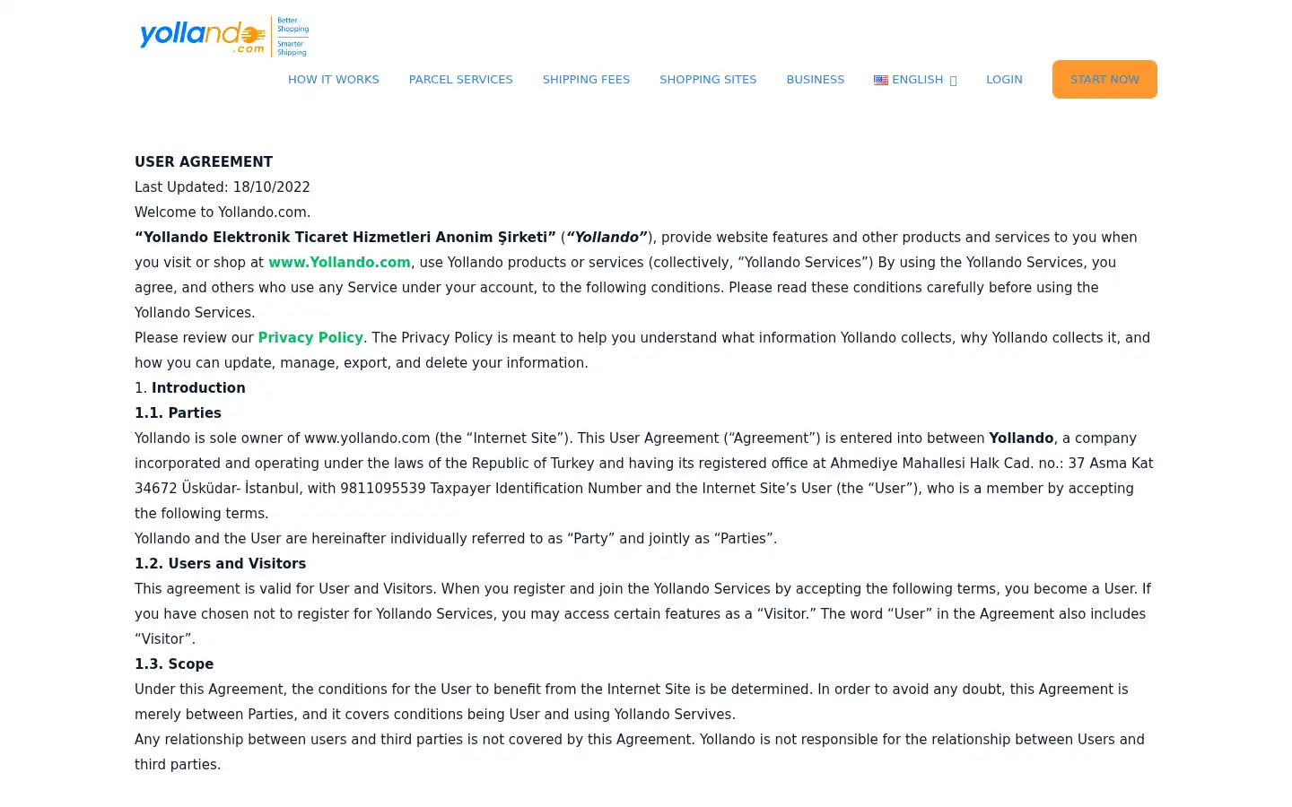 Screenshot of yollando.com
