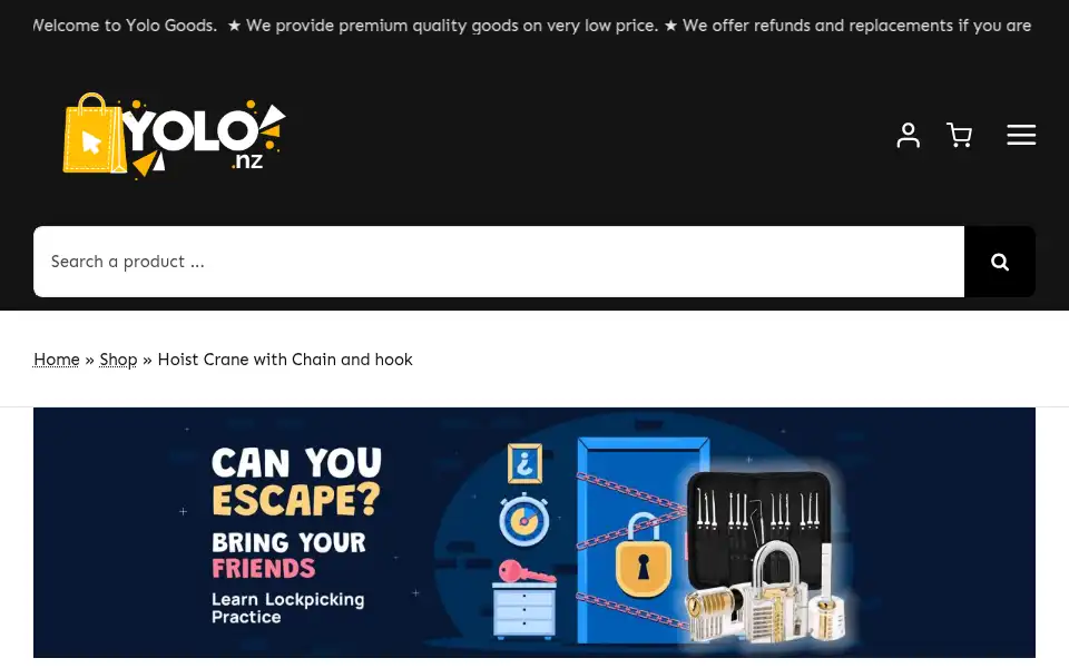 Screenshot of yolo.nz