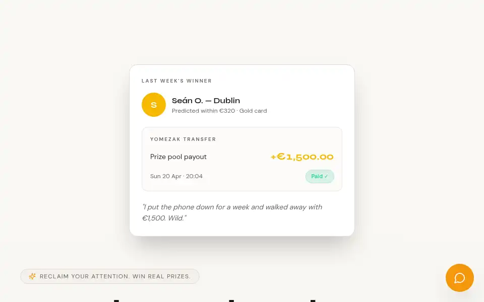 Screenshot of yomezak.com