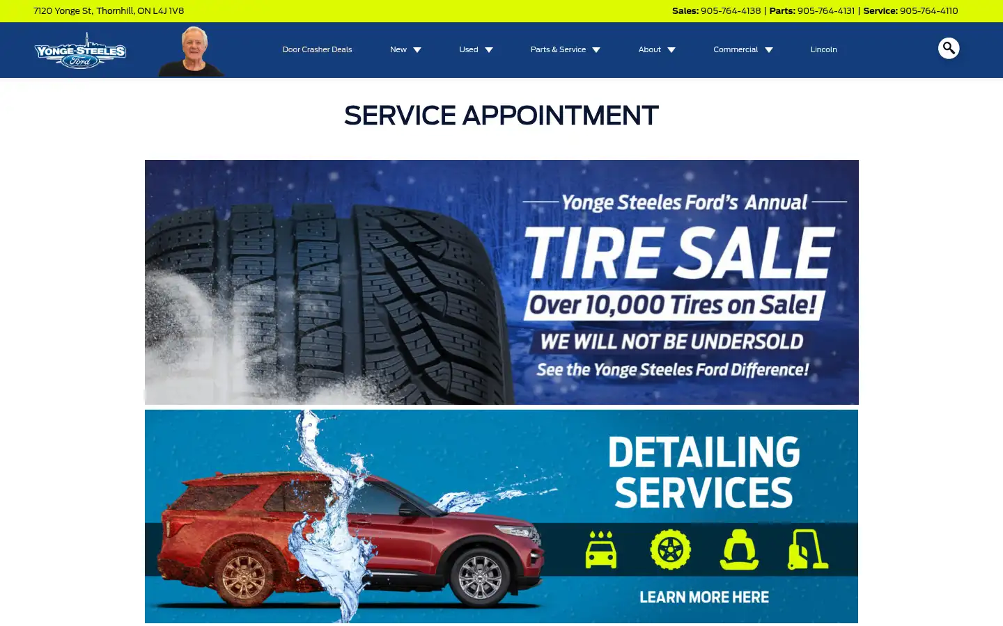 Screenshot of yongesteelesfordlincoln.com