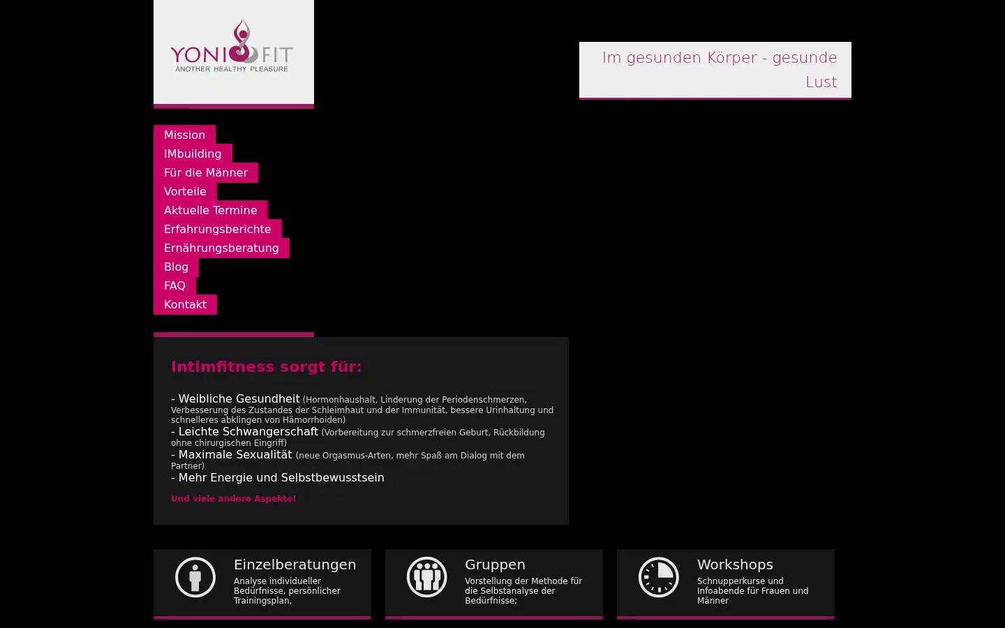 Screenshot of yonifit.de