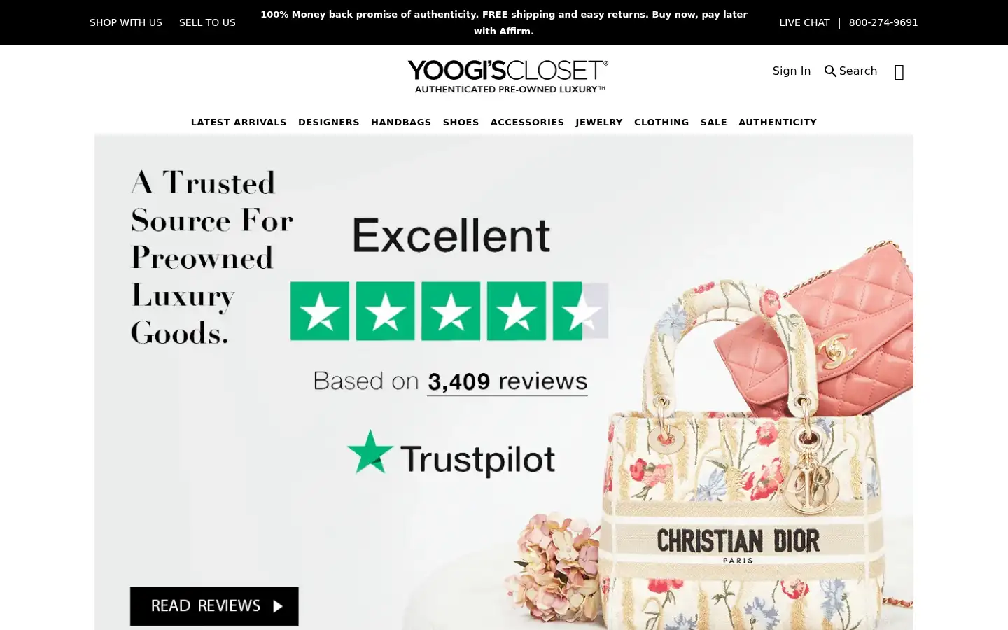 Screenshot of yoogiscloset.com