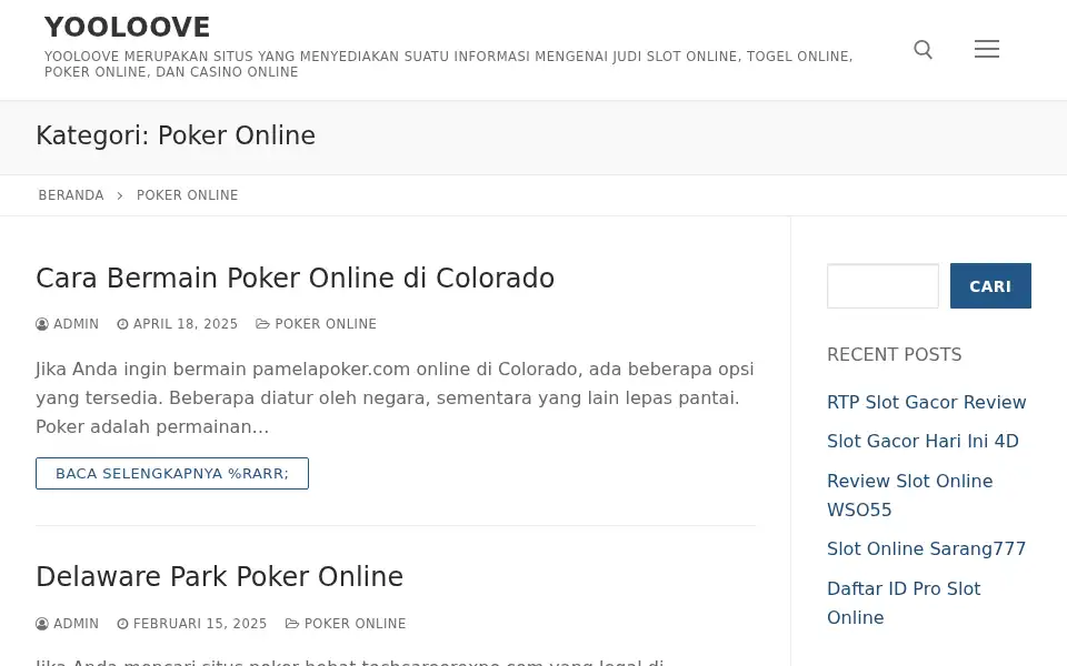 Screenshot of yooloove.com