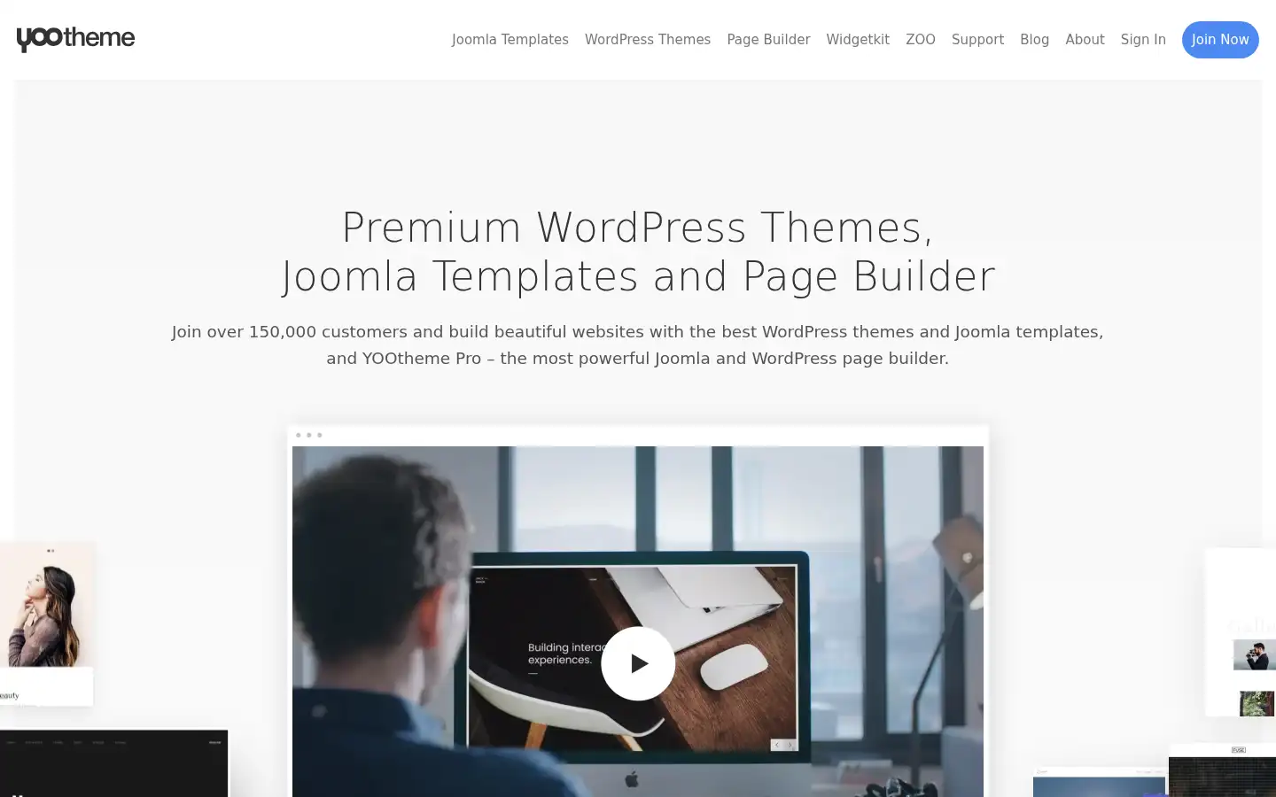 Screenshot of yootheme.com