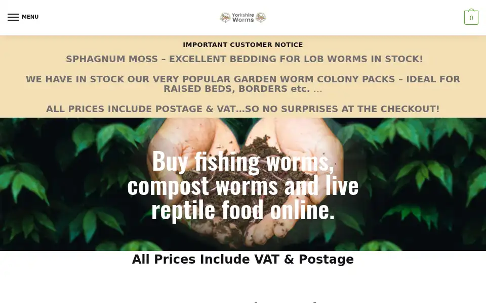 Screenshot of yorkshire-worms.co.uk