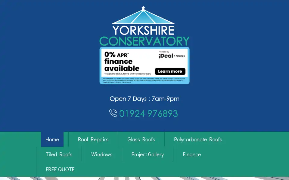 Screenshot of yorkshireconservatory.co.uk
