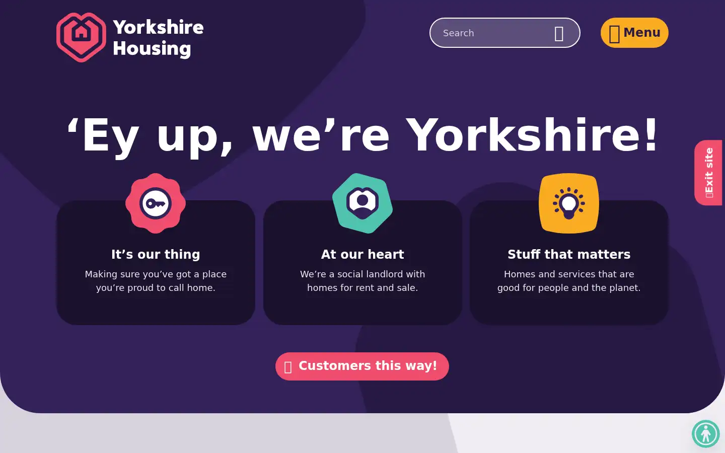 Screenshot of yorkshirehousing.co.uk