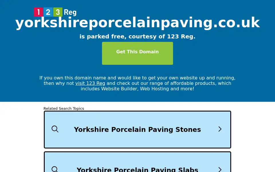 Screenshot of yorkshireporcelainpaving.co.uk