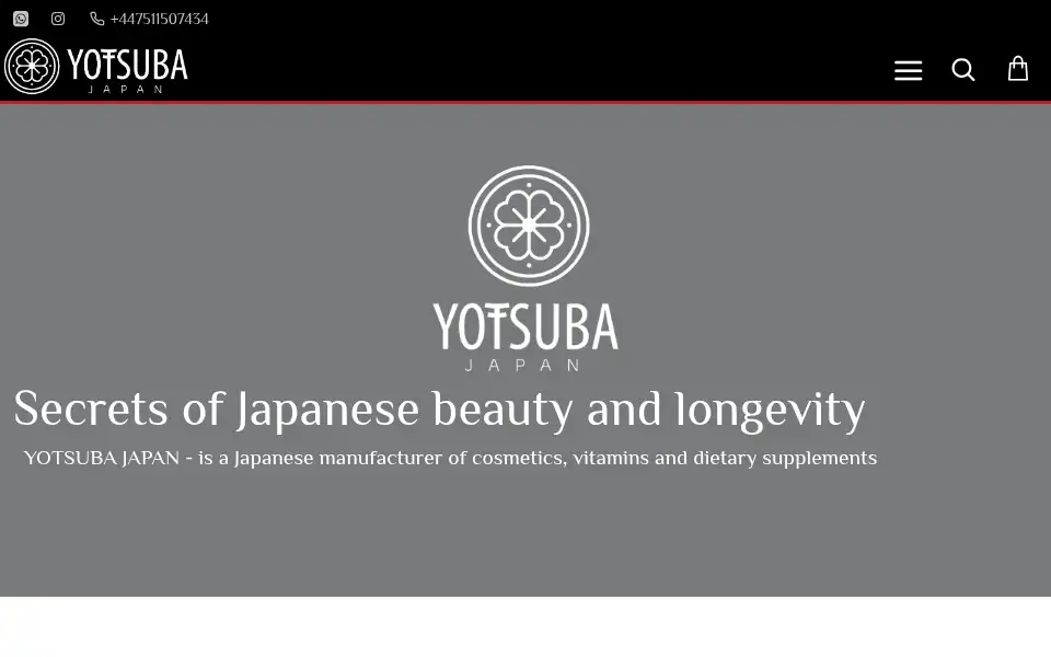 Screenshot of yotsubajapan.co.uk