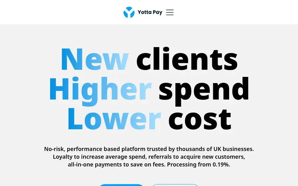 Screenshot of yottapay.co.uk