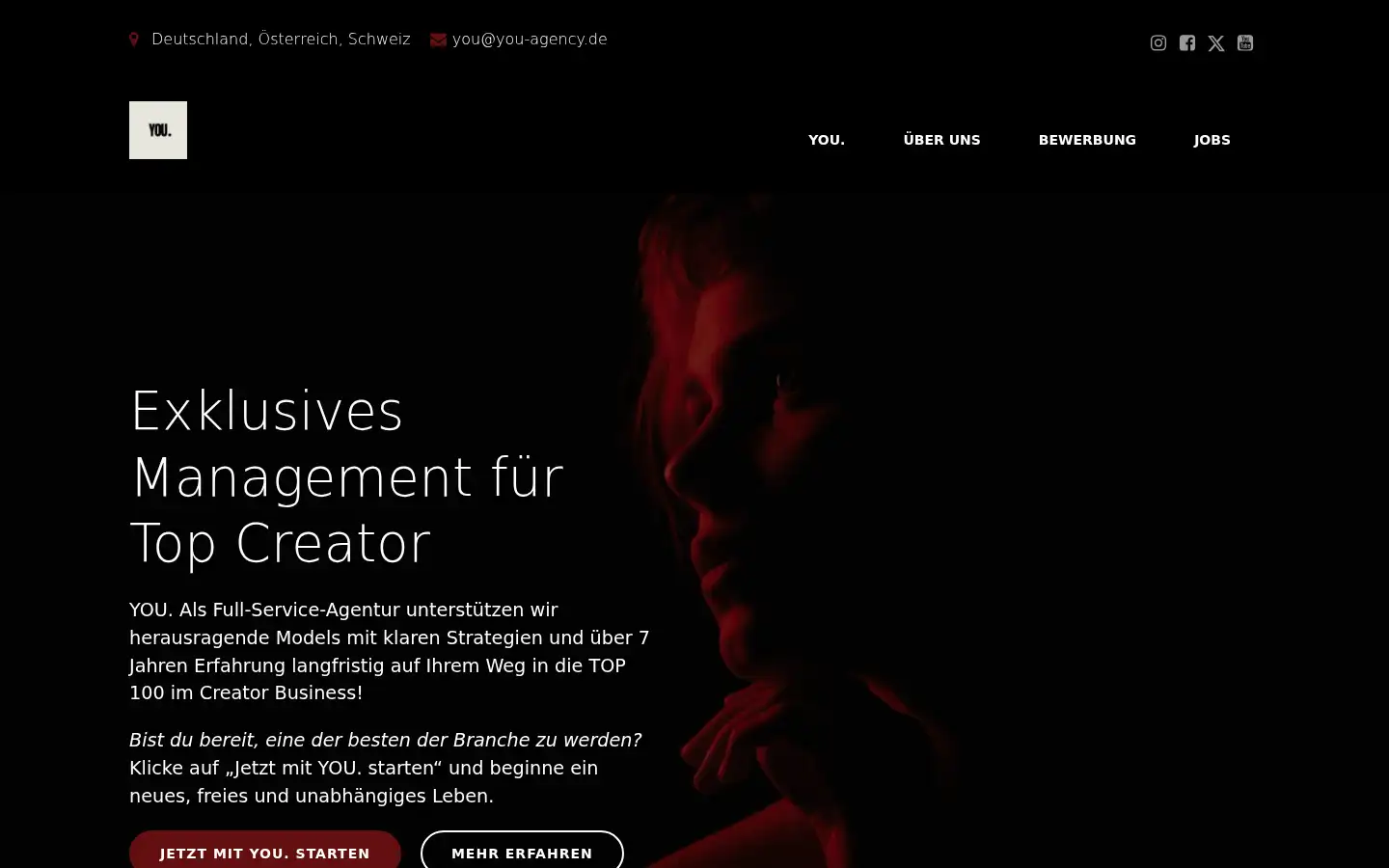 Screenshot of you-agency.de