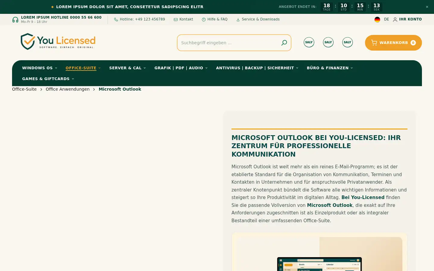 Screenshot of you-licensed.de