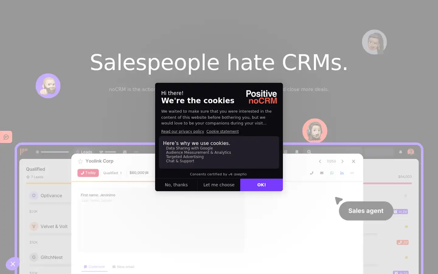 Screenshot of youdontneedacrm.com