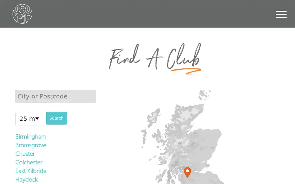 Screenshot of youfitclubs.co.uk