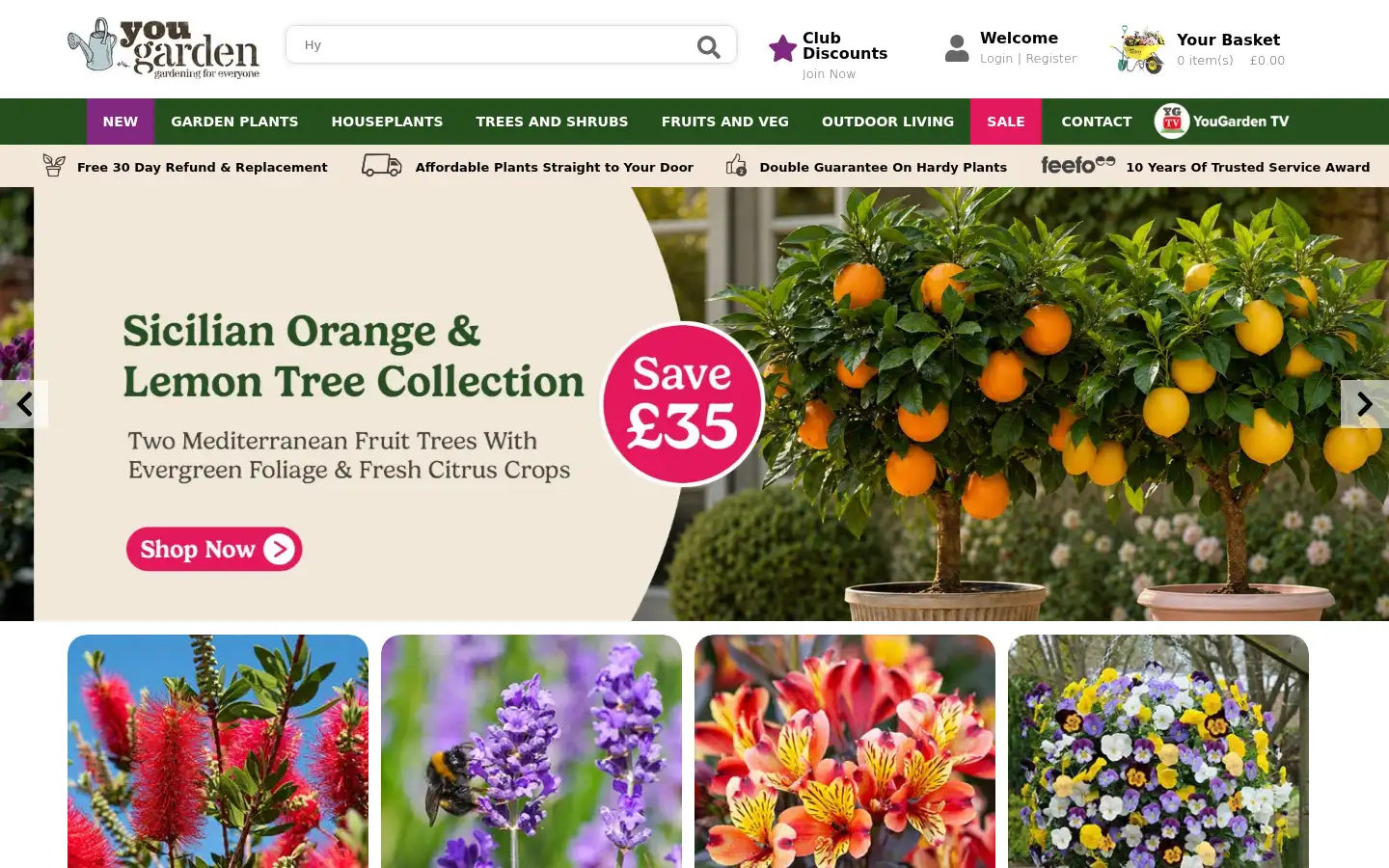 Screenshot of yougarden.com