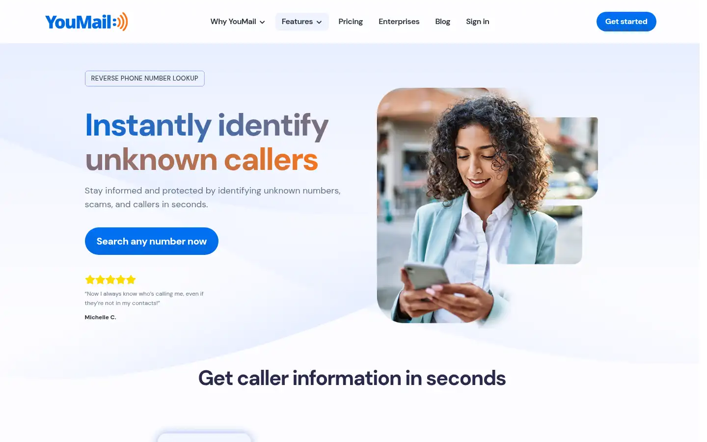 Screenshot of youmail.com