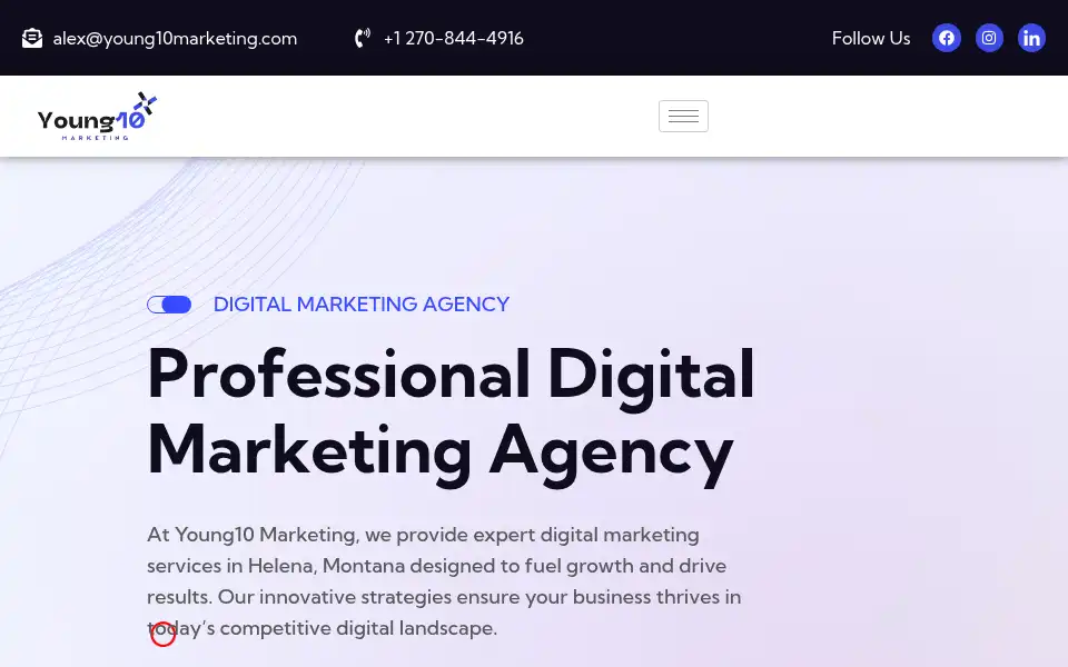 Screenshot of young10marketing.com