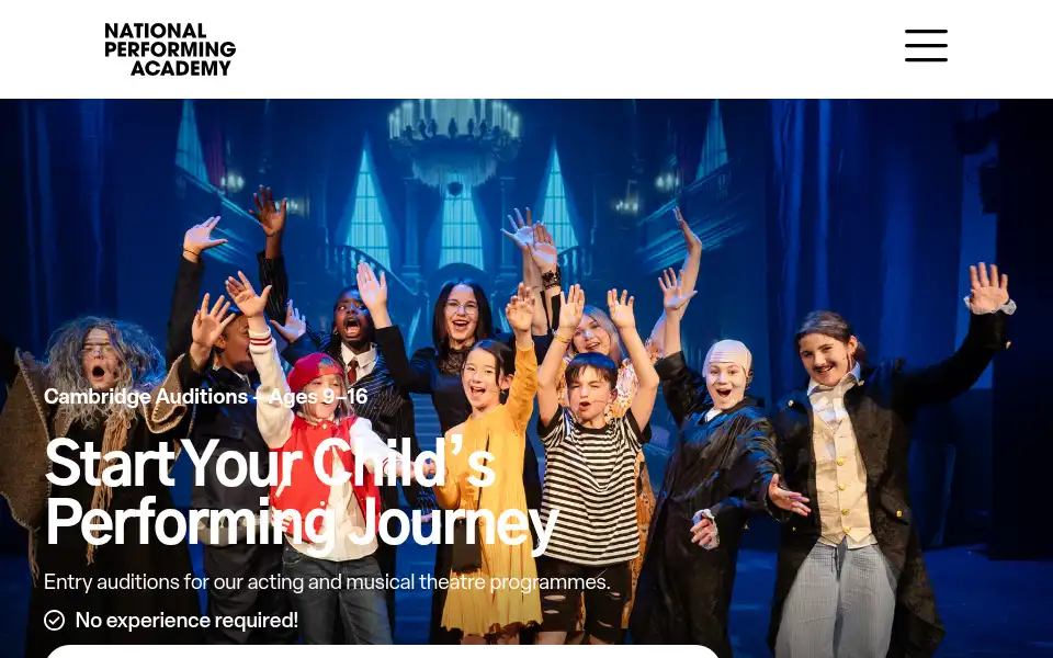 Screenshot of youngdrama.co.uk