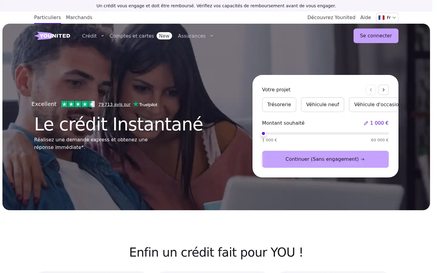 Screenshot of younited-credit.com